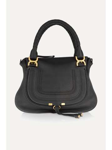 CHLOÉ Marcie medium textured-leather shoulder bag