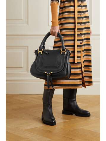 CHLOÉ Marcie medium textured-leather shoulder bag