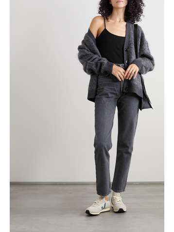 NINETY PERCENT Ribbed organic cotton-jersey camisole