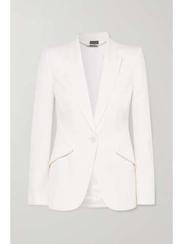 ALEXANDER MCQUEEN Blazer en laine grain de poudre
