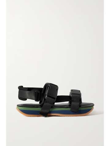 SEE BY CHLOÉ Sandales plates-formes en cuir et en toile Ysee