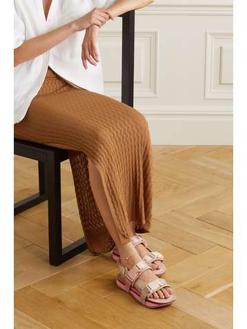 SEE BY CHLOÉ Sandales plates-formes en cuir et en toile Ysee