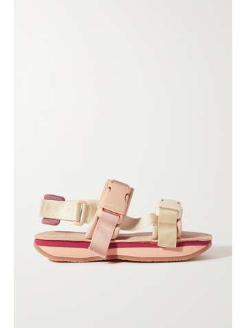 SEE BY CHLOÉ Sandales plates-formes en cuir et en toile Ysee