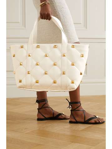 VALENTINO Valentino Garavani Roman Stud quilted leather tote