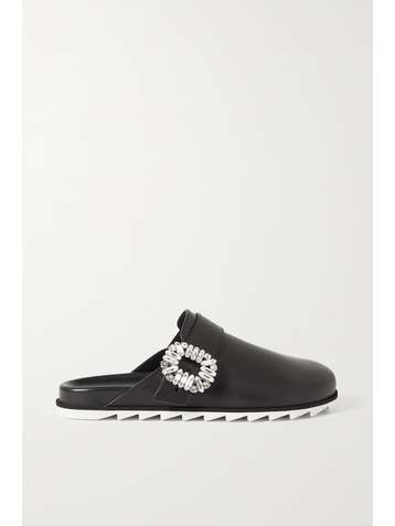 ROGER VIVIER Slidy Strass crystal-embellished leather slippers