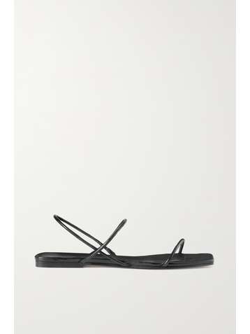 ST. AGNI + NET SUSTAIN Pina croc-effect leather slingback sandals