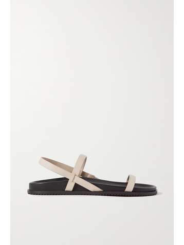 ST. AGNI + NET SUSTAIN Gio two-tone leather slingback sandals