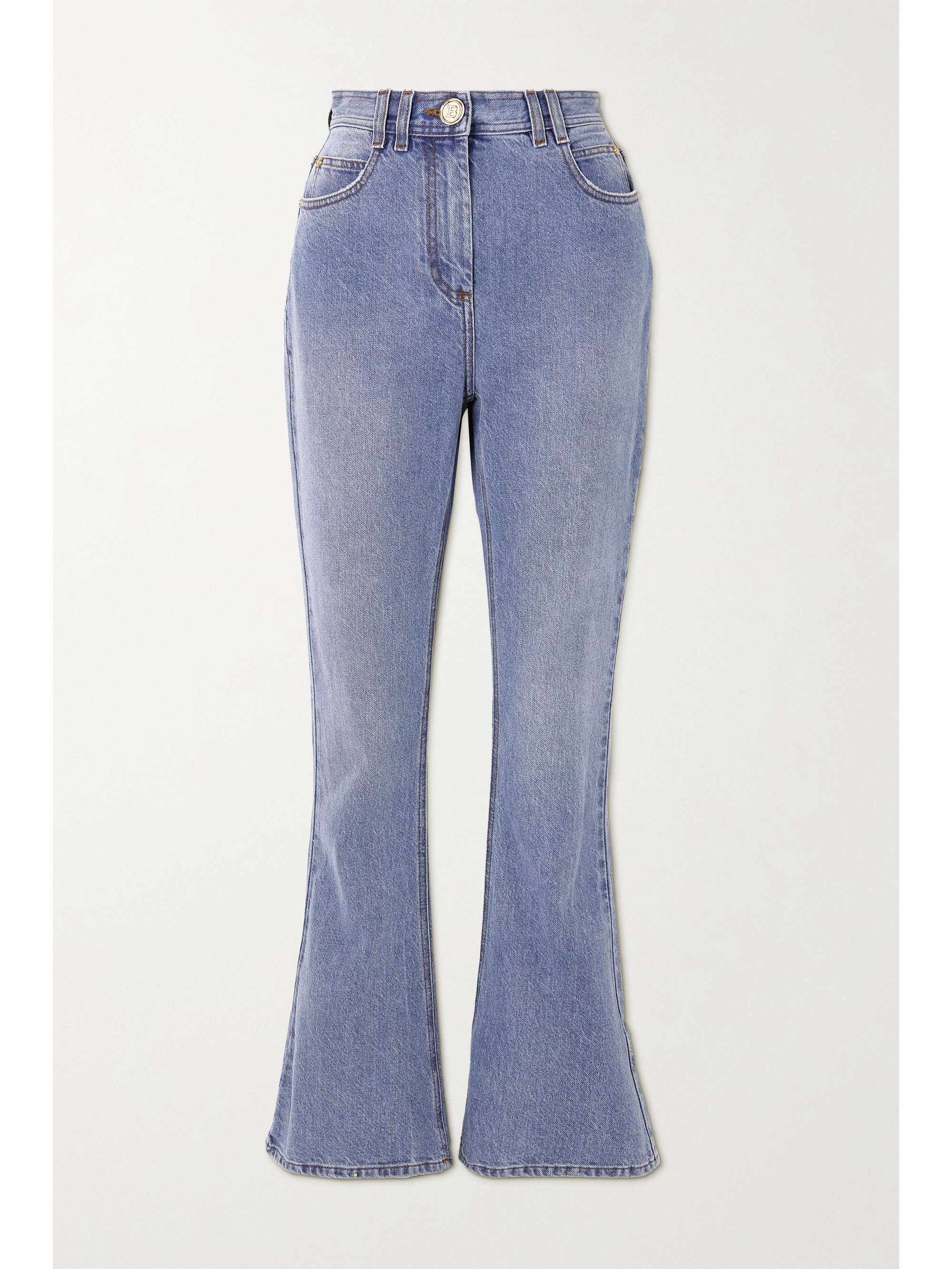 Blue High-rise bootcut jeans | BALMAIN 