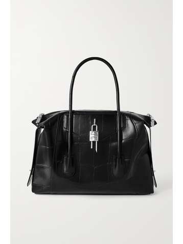 GIVENCHY Sac à main en cuir effet croco Antigona Soft Lock Medium
