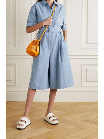 FENDI Belted denim jumpsuit