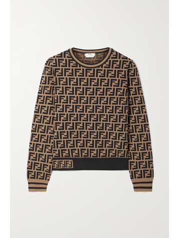 FENDI Jacquard-knit sweater