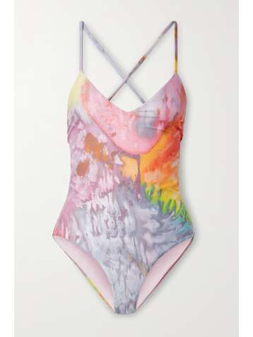 MARA HOFFMAN + NET SUSTAIN Emma tie-dyed recycled swimsuit