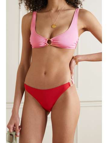 STELLA MCCARTNEY Embellished two-tone bikini top