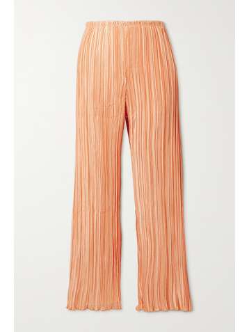 CULT GAIA Kersti plissé-satin wide-leg pants
