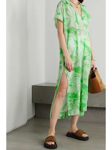 GANNI Kaftan aus bedruckter Biobaumwolle