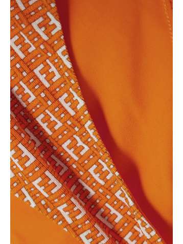 FENDI Stretch-jacquard halterneck bikini