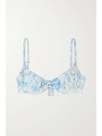 FAITHFULL THE BRAND + NET SUSTAIN Sariska paisley-print recycled stretch underwired bikini top
