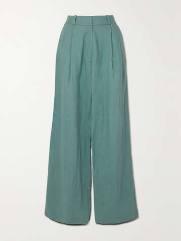 MIGUELINA Pantalon large en lin Ainsley