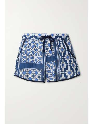 PARADISED + NET SUSTAIN Hanna printed voile shorts