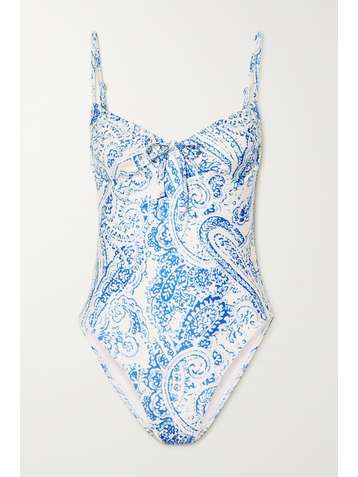 FAITHFULL THE BRAND + NET SUSTAIN Mumbai paisley-print underwired swimsuit