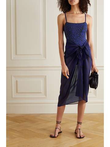 ERES Printed cotton-voile pareo