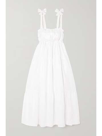 FAITHFULL THE BRAND + NET SUSTAIN Bellamy tie-detailed tiered linen midi dress