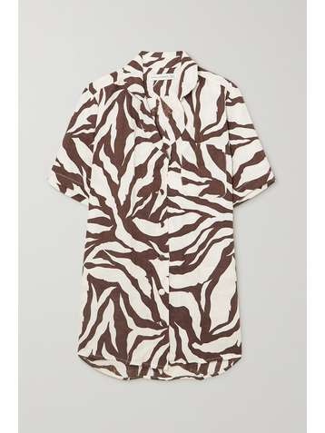 FAITHFULL THE BRAND + NET SUSTAIN Charlita zebra-print linen shirt