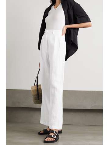 FAITHFULL THE BRAND + NET SUSTAIN Musa linen wide-leg pants