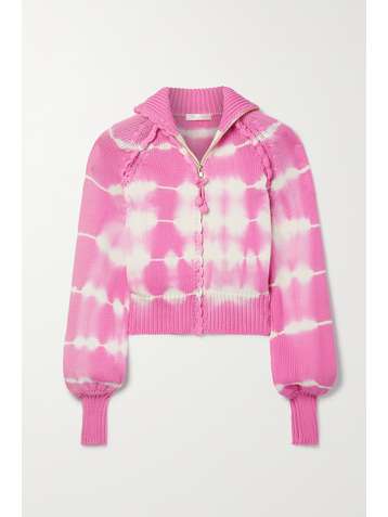 LOVESHACKFANCY Veste de survêtement en coton mélangé tie & dye Florrie