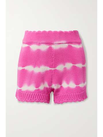 LOVESHACKFANCY Short en coton mélangé tie & dye à festons Karrisa