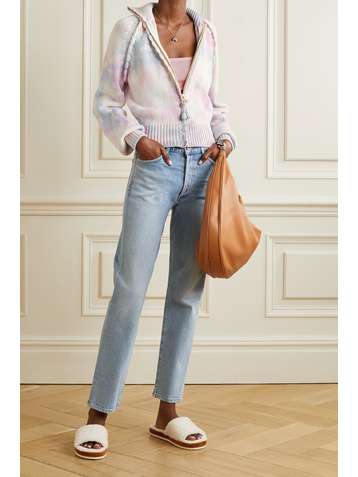 LOVESHACKFANCY Veste de survêtement en coton mélangé tie & dye Florrie