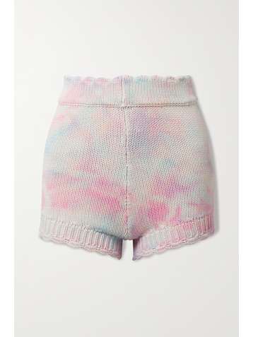 LOVESHACKFANCY Short en coton mélangé tie & dye à festons Karrisa