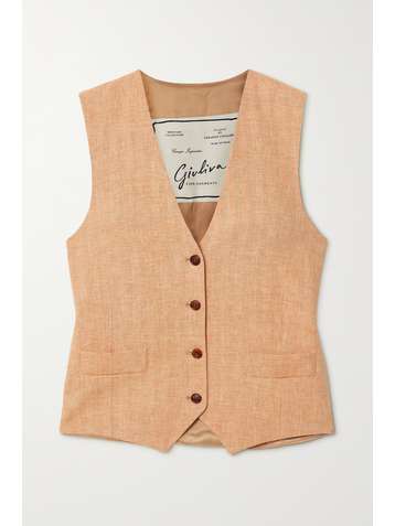 GIULIVA HERITAGE Gilet en lin à chevrons The Andrea
