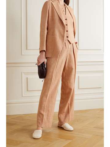 GIULIVA HERITAGE The Andrea herringbone linen blazer