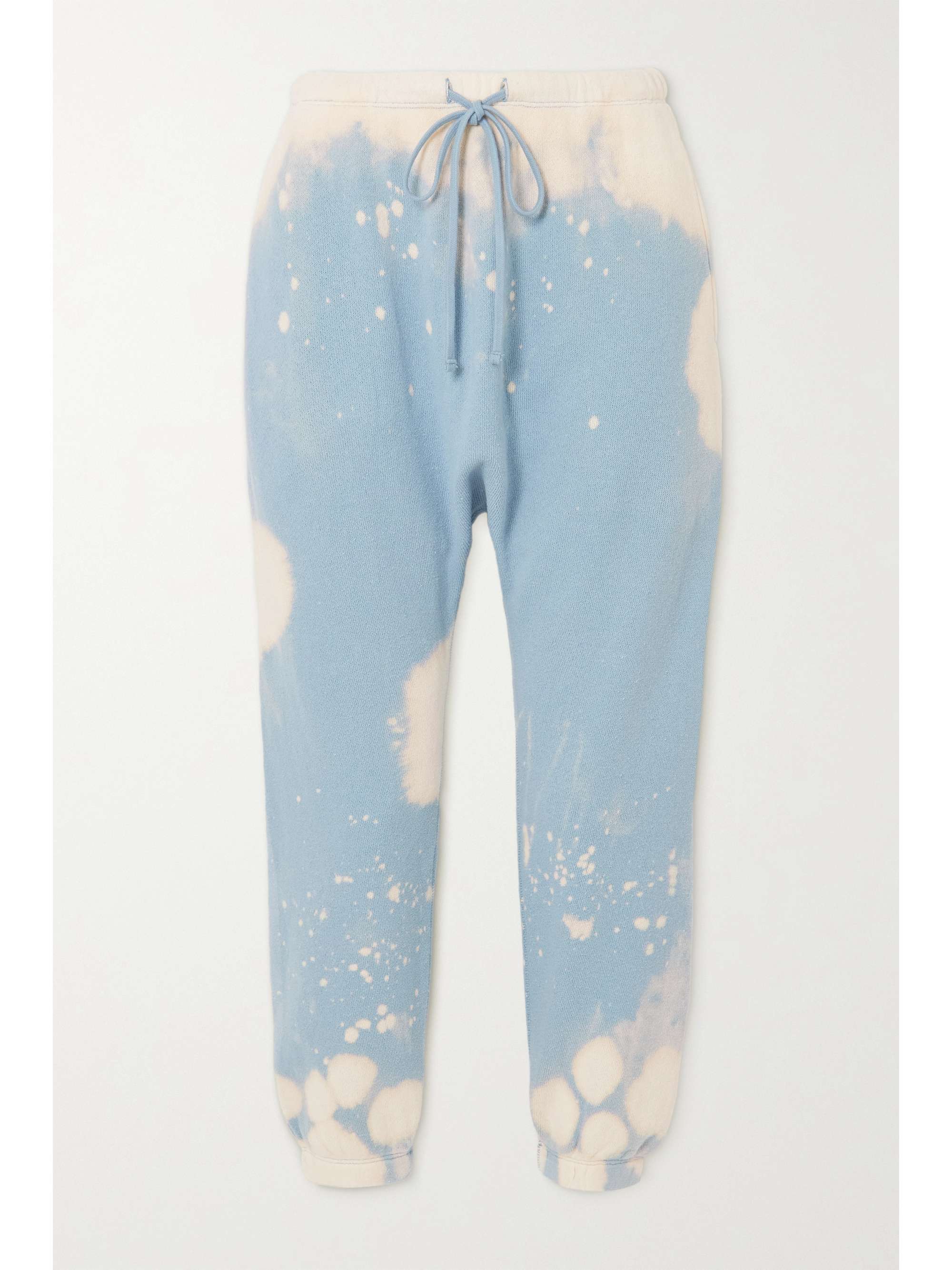Light blue Printed cotton-jersey track 