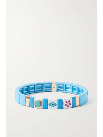 ROXANNE ASSOULIN Bracelet en émail et métal doré Icon Stay Safe