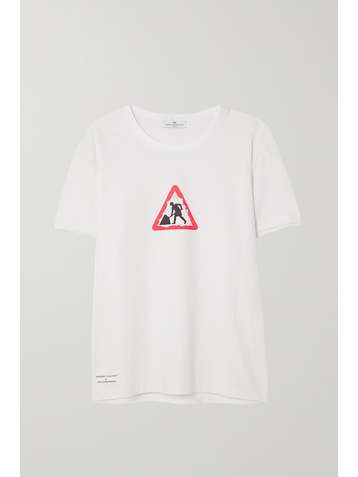 ANYA HINDMARCH + Margaret Calvert International Women's Day printed organic cotton-jersey T-shirt