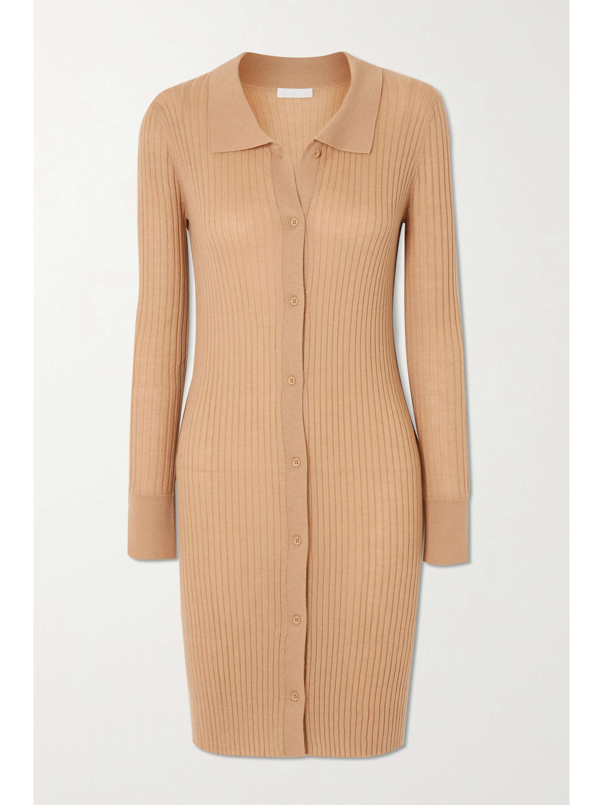 Sand Bea ribbed cashmere dress | SABLYN 