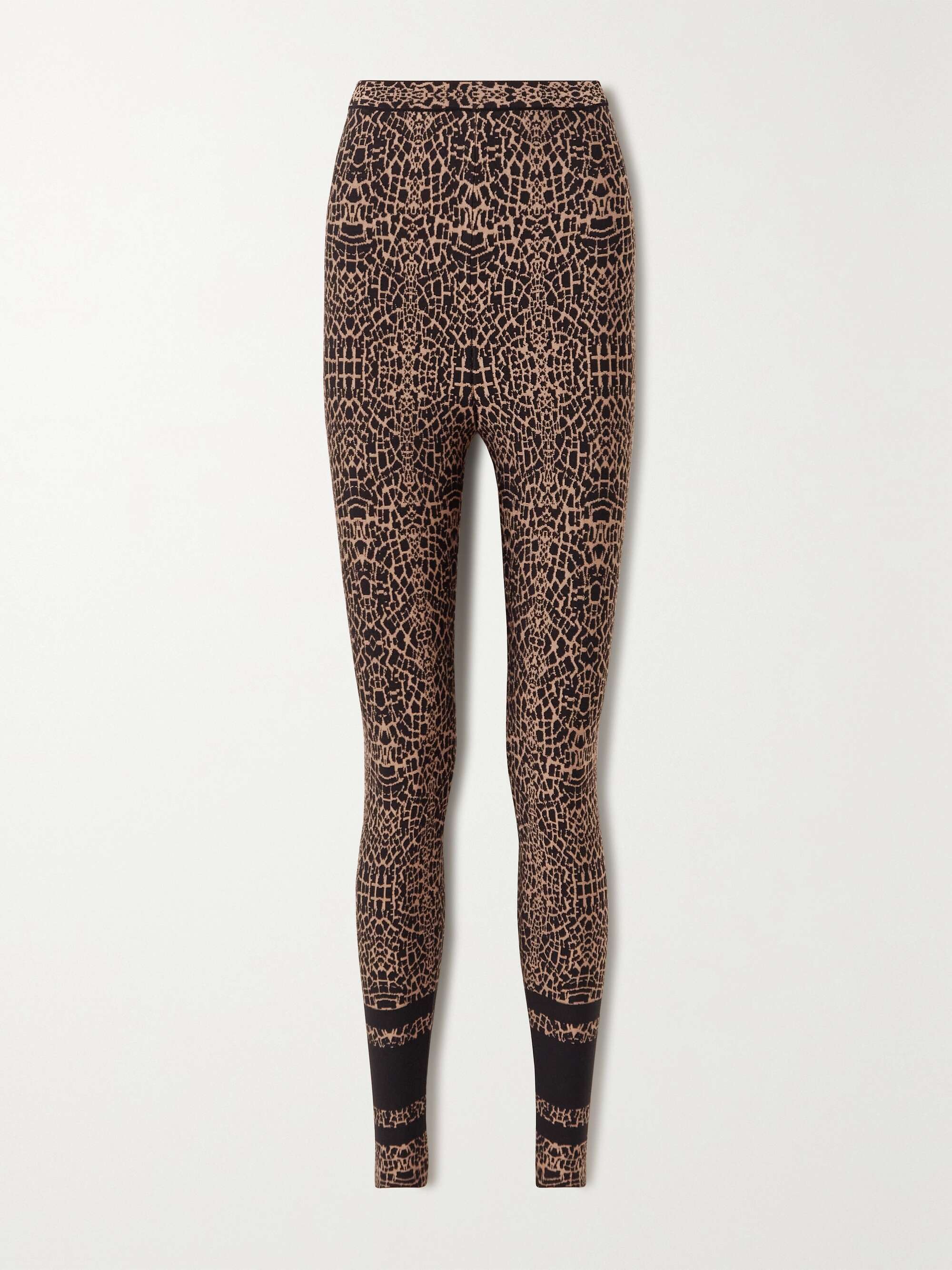 jacquard print leggings