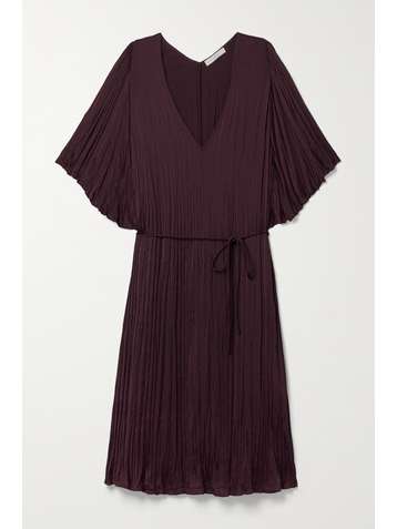VINCE Robe en satin plissé