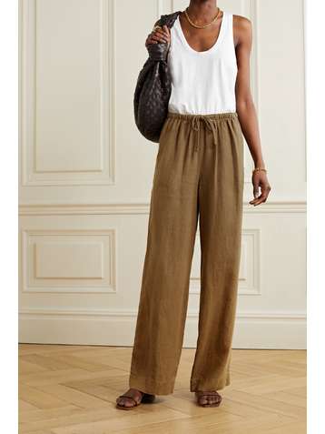VINCE Pantalon large en chanvre