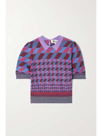 DIANE VON FURSTENBERG Jenny printed stretch-knit top