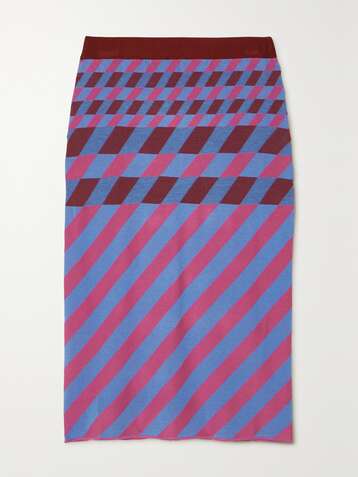 DIANE VON FURSTENBERG Laris printed stretch-knit midi skirt