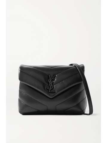 SAINT LAURENT Loulou Toy Schultertasche aus gestepptem Leder