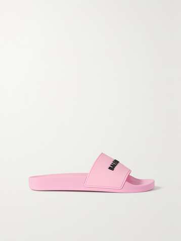 BALENCIAGA Piscine logo-embossed rubber slides