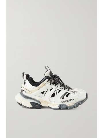 BALENCIAGA Track logo-detailed mesh and rubber sneakers