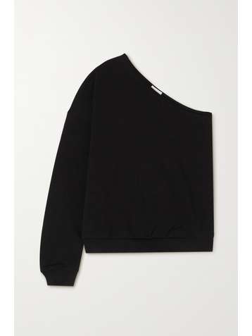 CAMI NYC Patricia one-shoulder French cotton-terry sweatshirt