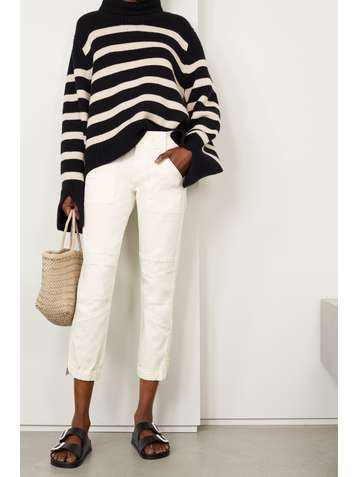 FRAME Pantalon fuselé en serge de coton stretch