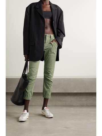 FRAME Pantalon fuselé en serge de coton stretch