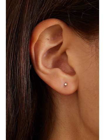 STONE AND STRAND Boucle d'oreille unique en or et diamant Teeny